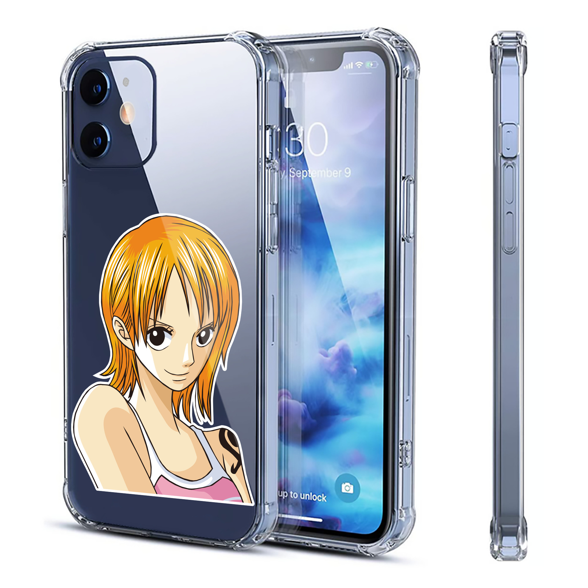 （画像用） ワンピース ナミ ONE PIECE Nami 【iPhone 12シリーズ対応】透明スマホケース（クリアソフトケース）